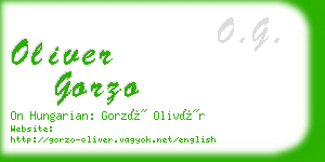 oliver gorzo business card